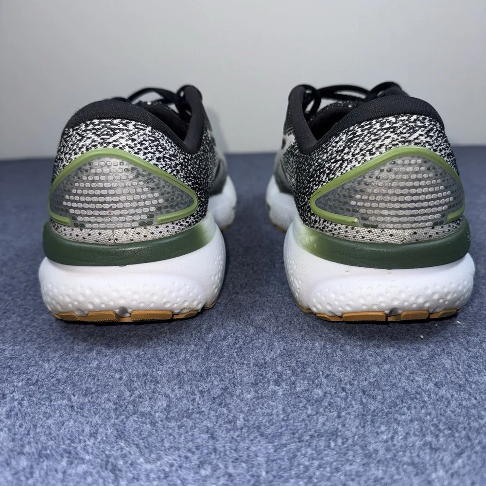 Brooks Ghost 16 Mens Size 8.5 Running Shoes White Green Black 1104181D192